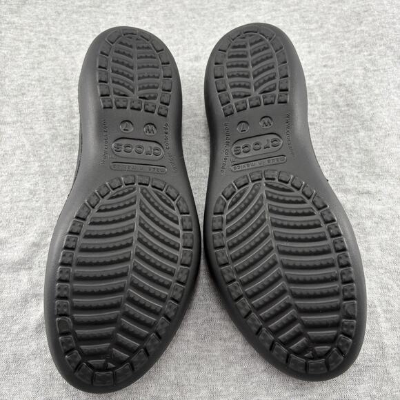 Crocs Women's Black Kadee Slingback Croslite Slip On Ballet Flats Size 7 Slip On - Picture 10 of 10